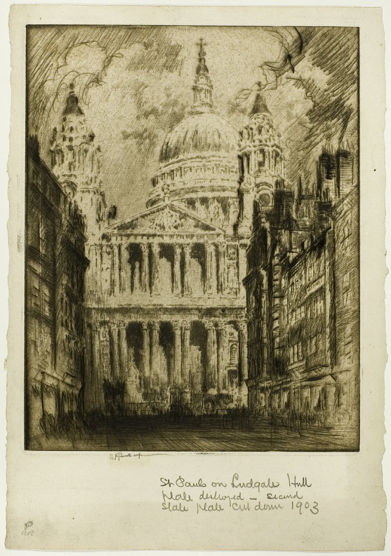 Saint Paul's, Fleet Street, London, Pennell, 1905