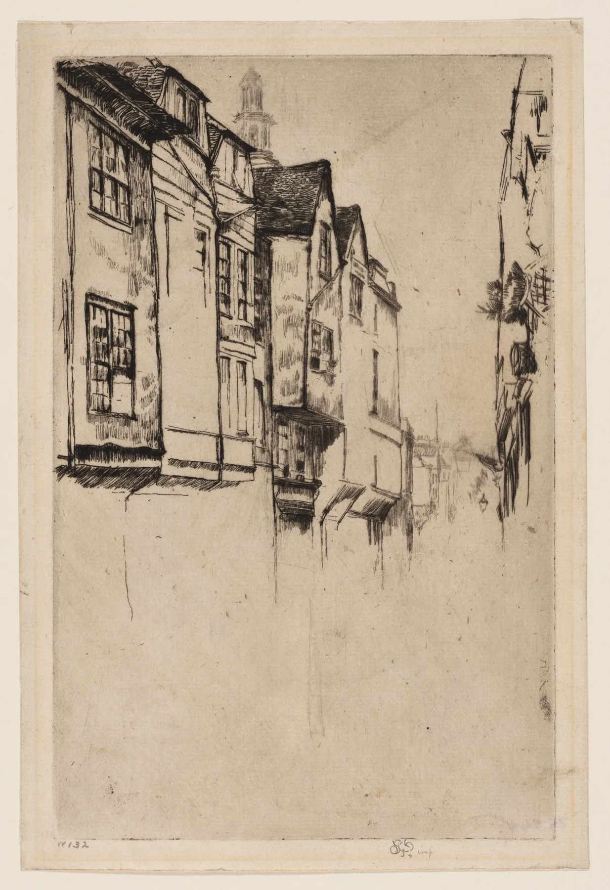 Wych Street, London, Whistler, 1877