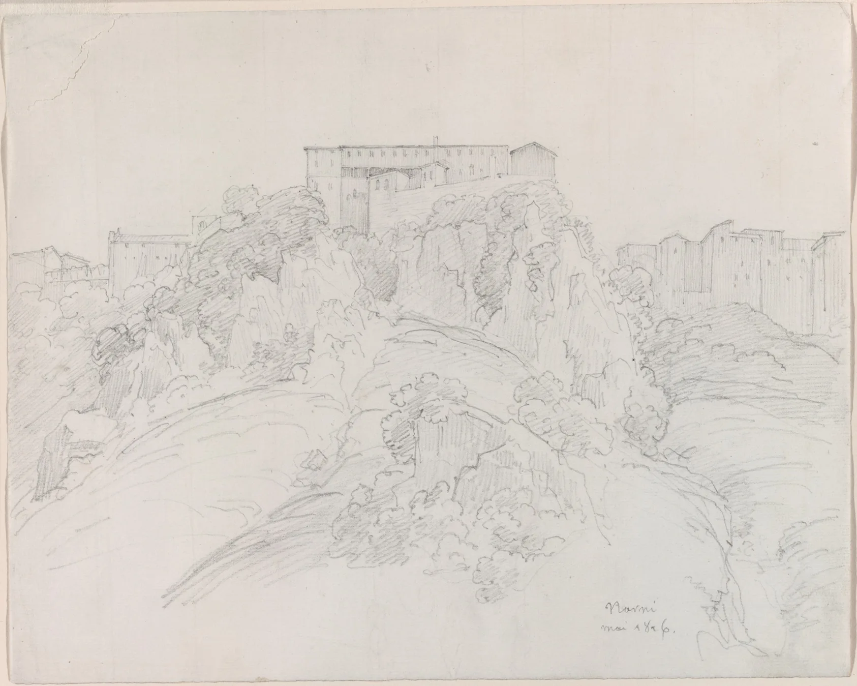 View of Narni, Corot, 1826