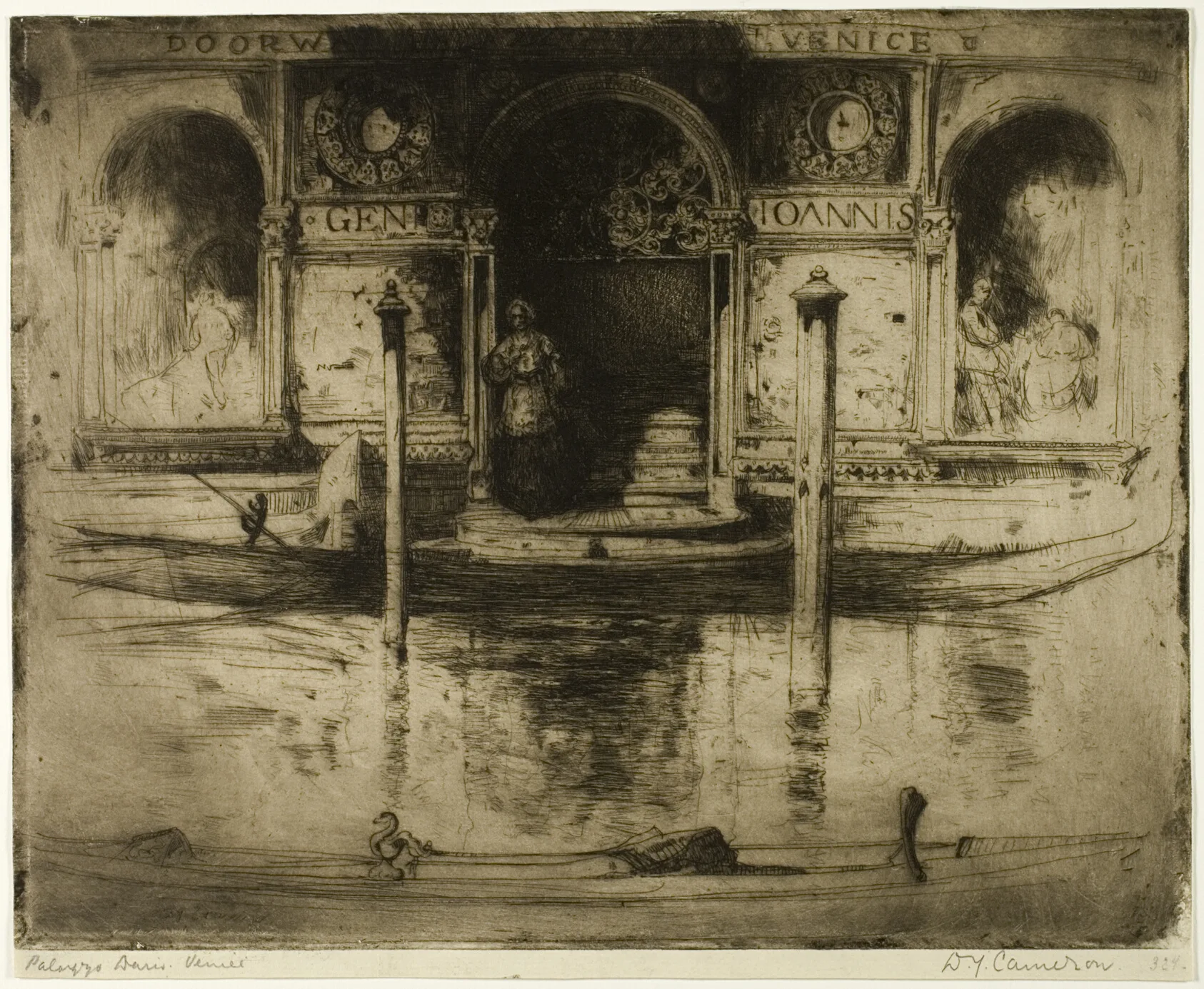 The Palace Doorway, plate 22 from the North Italian Set, D. Y. Cameron, 1895