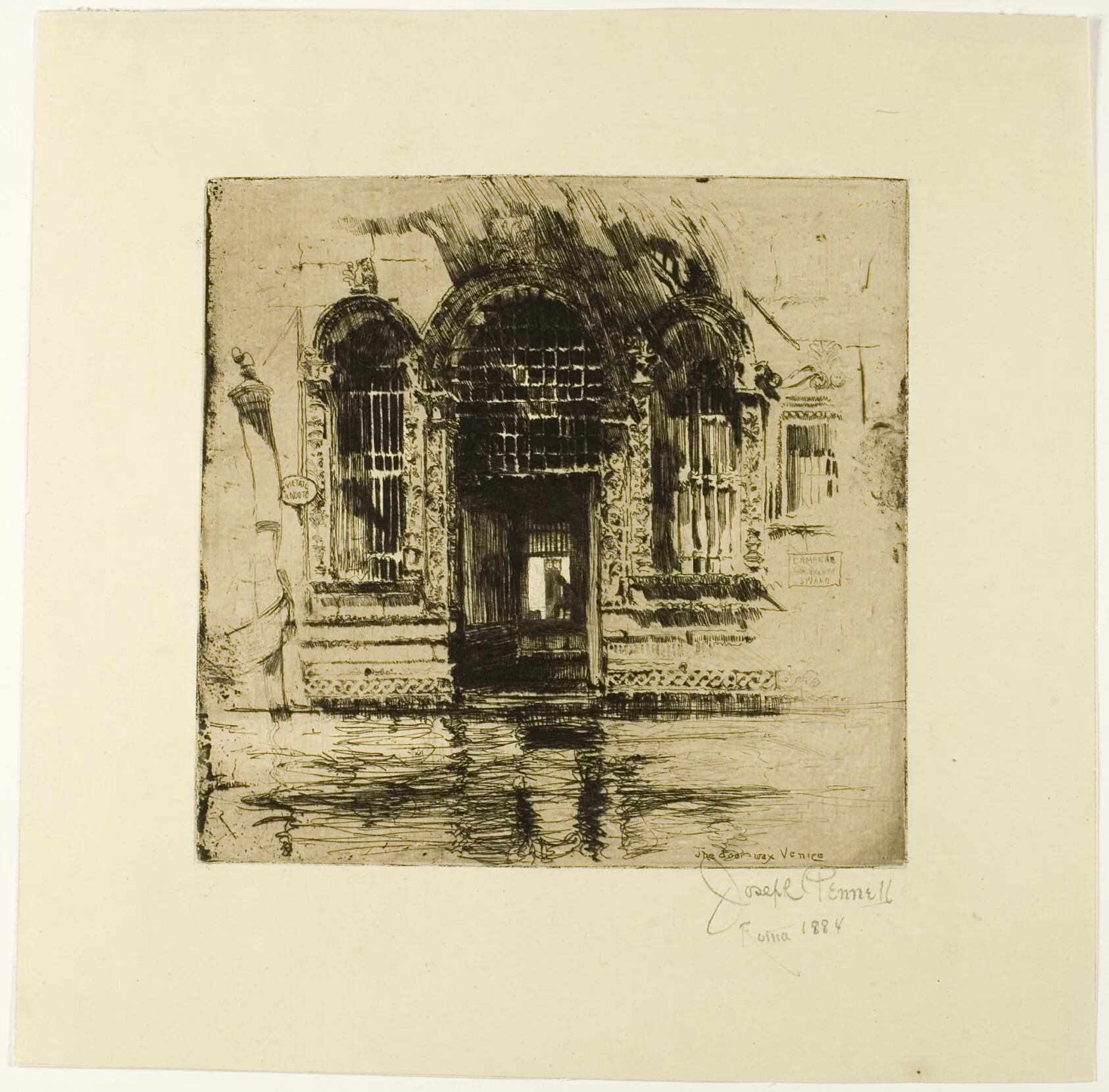 Doorway, Venice, Pennell, 1884