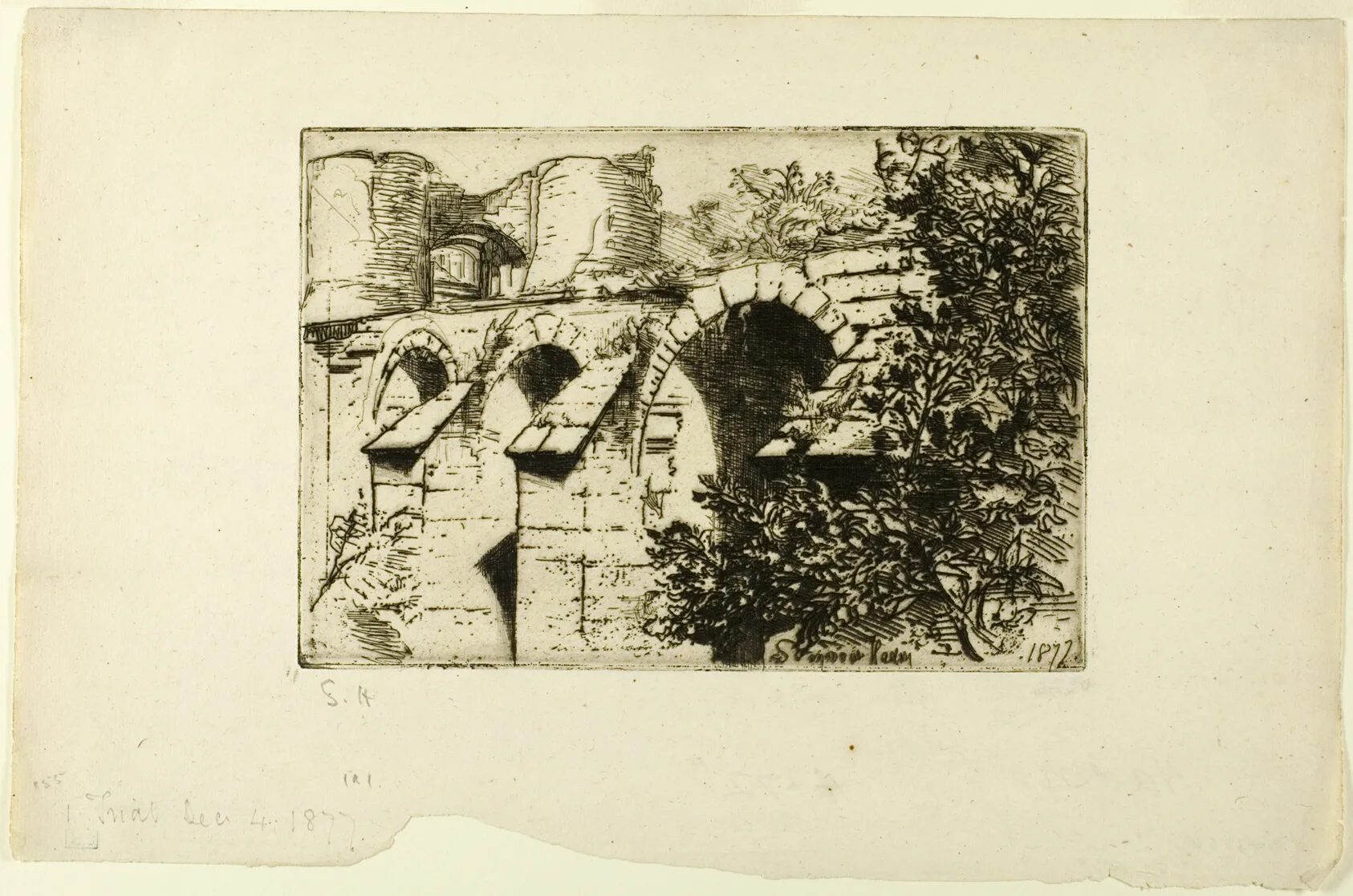 The Castle Bridge, Seymour Haden, 1877