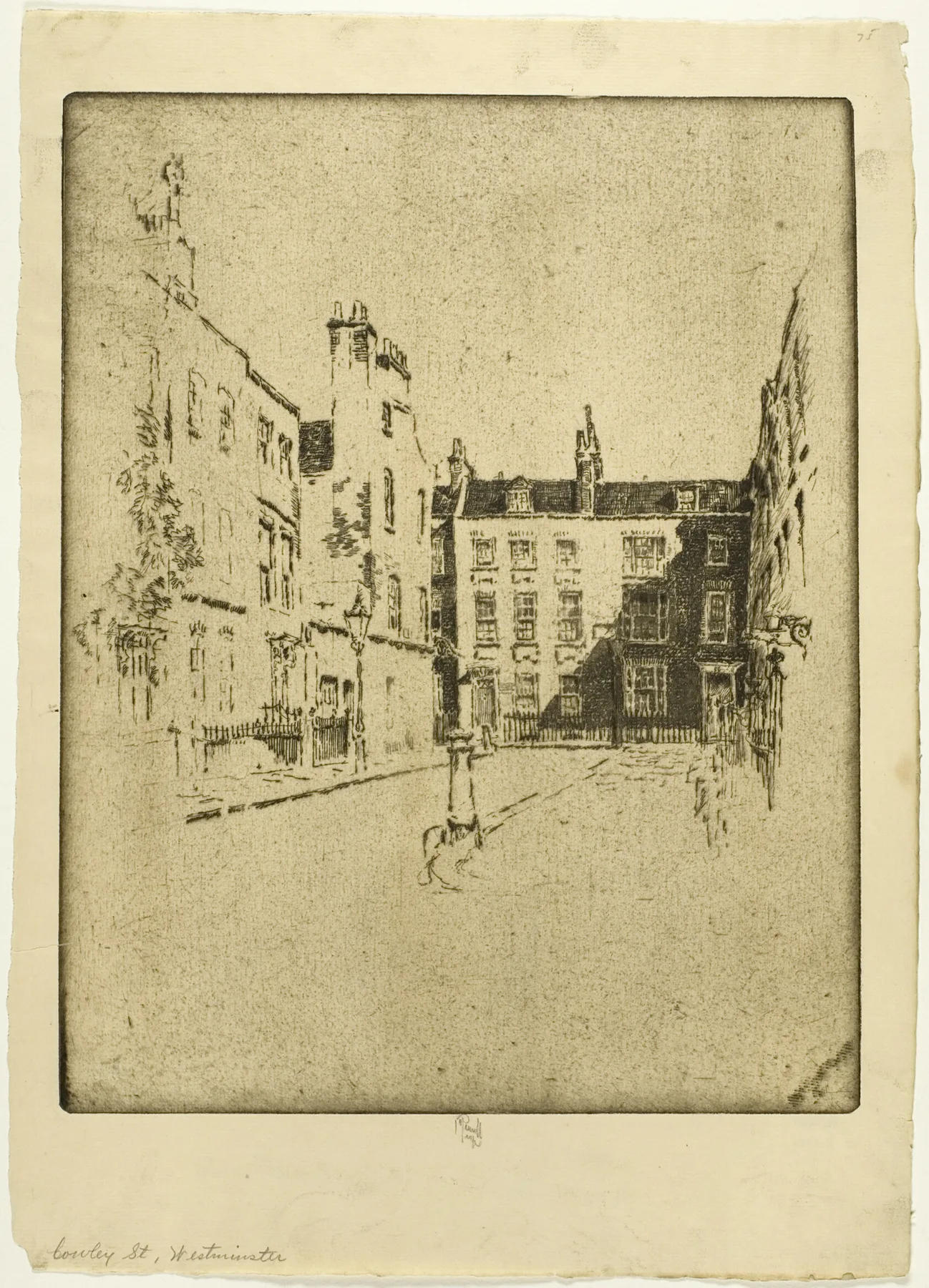 Cowley Street, Westminster, Pennell, 1906