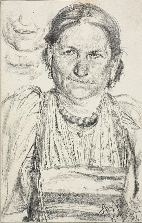 Portrait of a Peasant Woman, Menzel, 1884