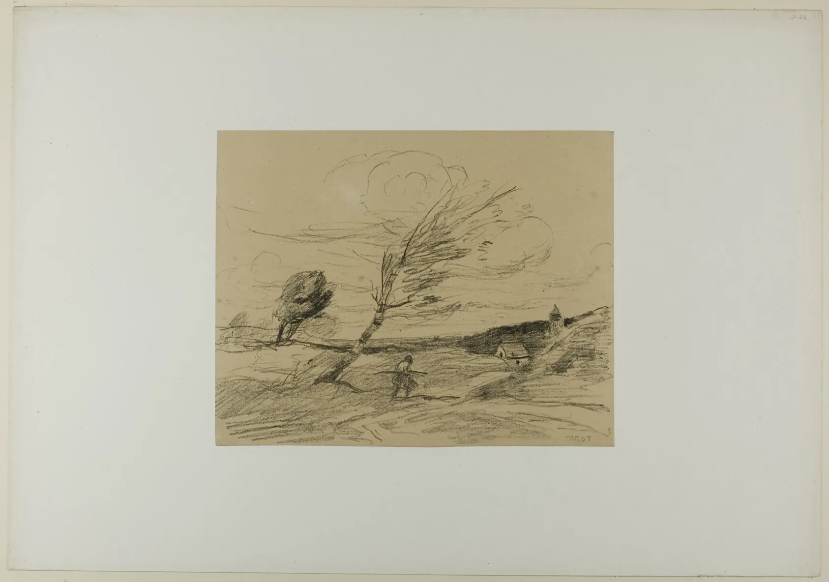 Gust of Wind, Corot, 1871