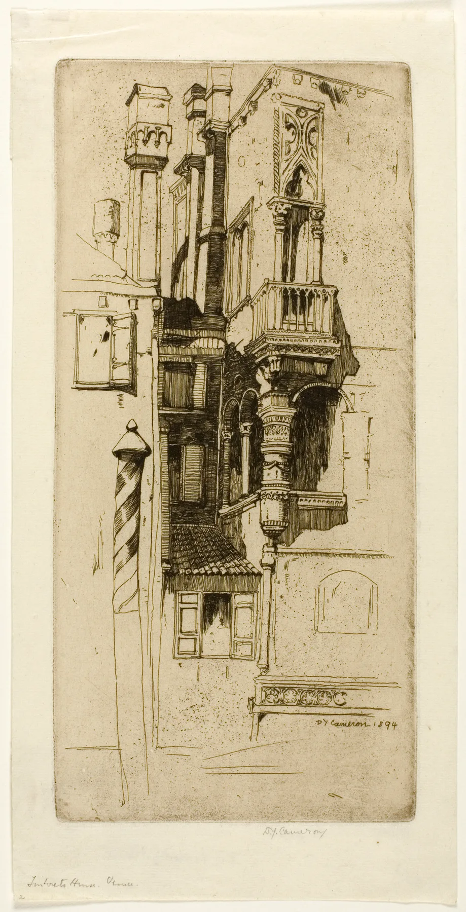 Tintoret's House, plate six from the North Italian Set, D. Y. Cameron, 1894