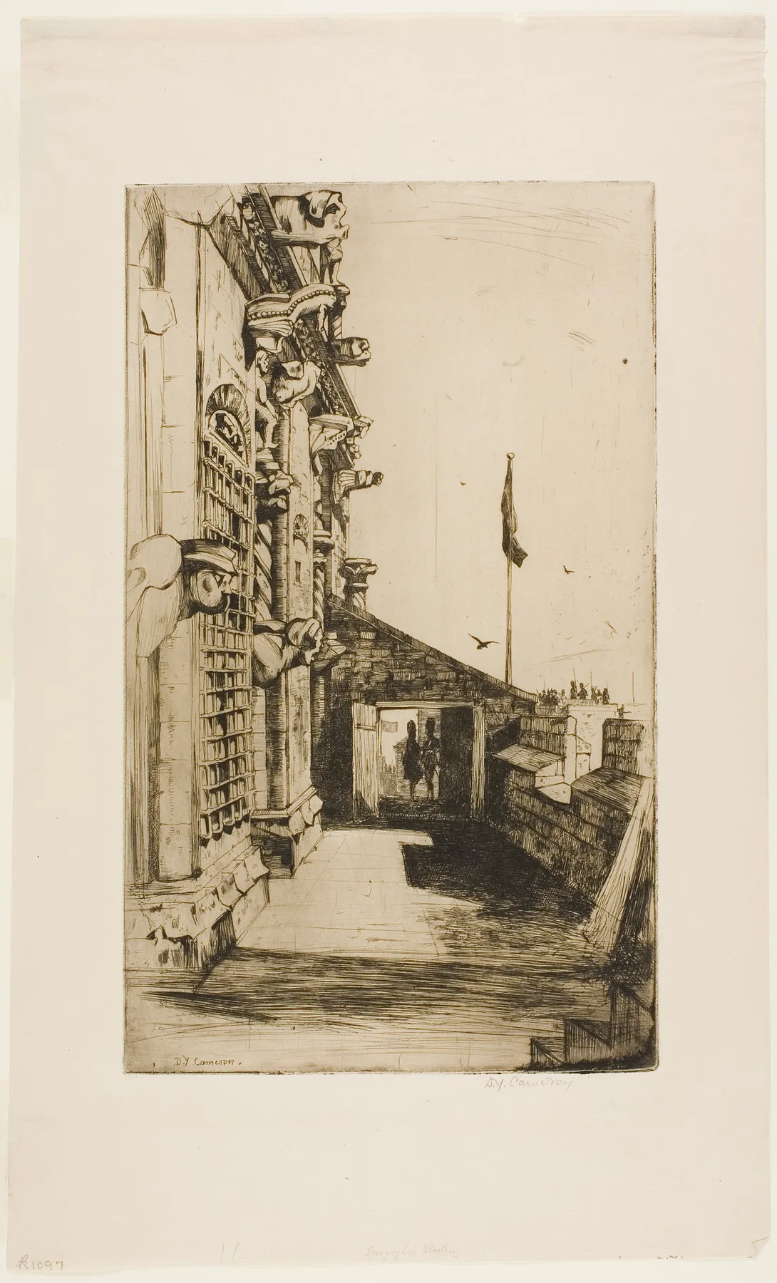 The Gargoyles, Stirling Castle, D. Y. Cameron, 1898