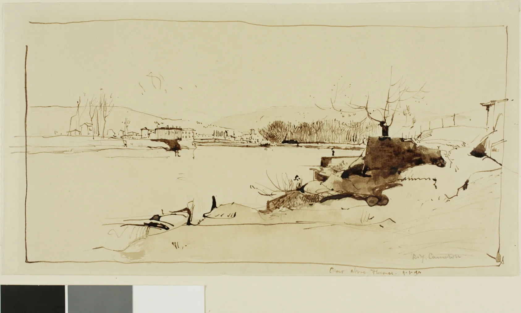 Arno above Florence, D. Y. Cameron, September 3, 1900