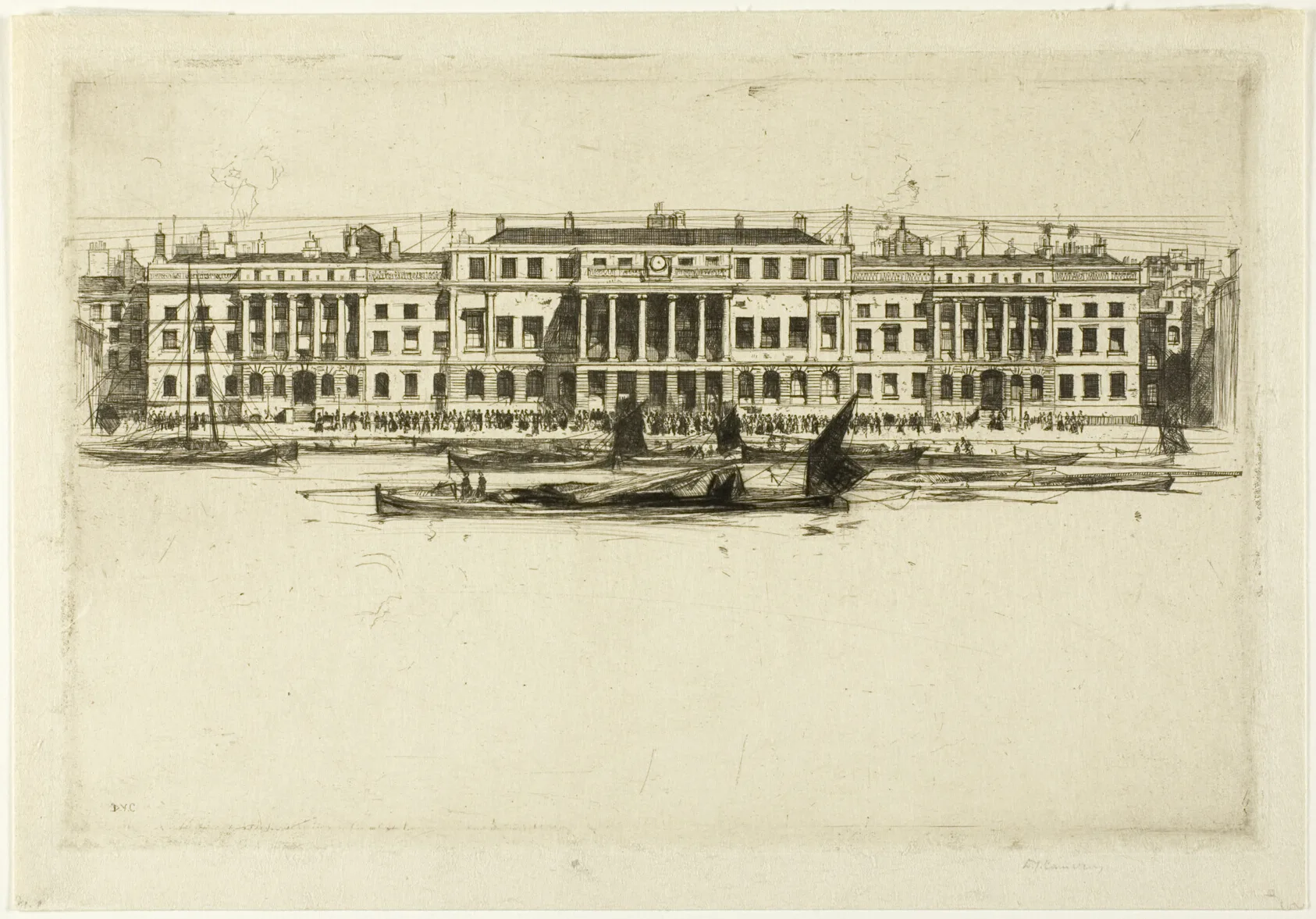Custom House, plate one from the London Set, D. Y. Cameron, 1899