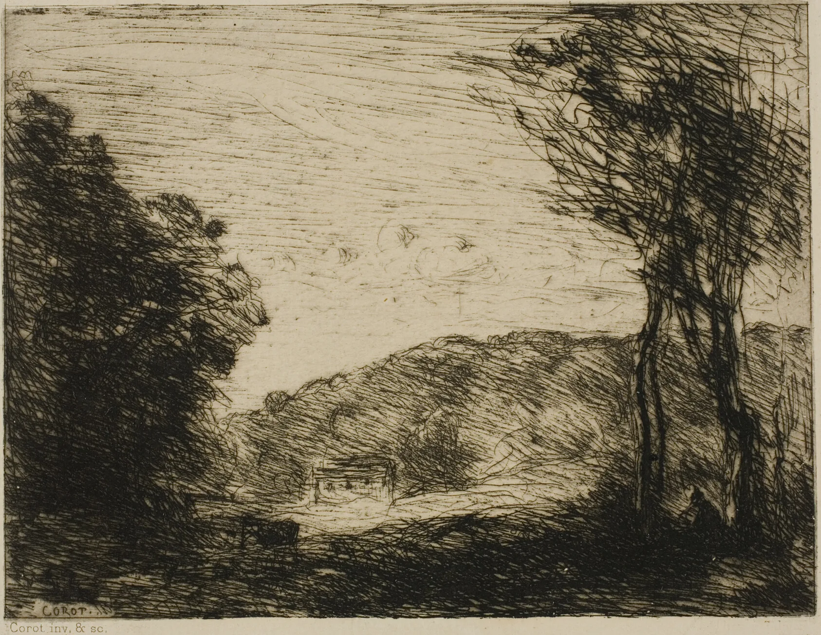 Wooded Countryside, Corot, 1866