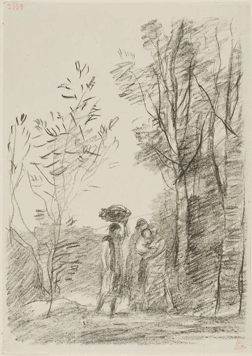 Meeting in the Woods, Corot, 1871