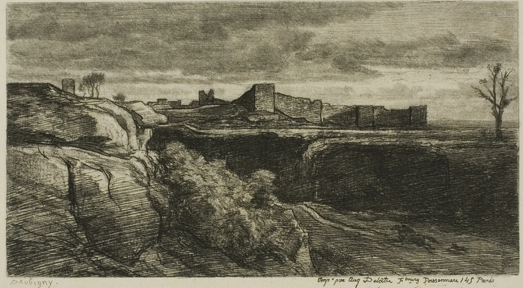 Ruins of the Château of Crémieux (Isère), Daubigny, 1850