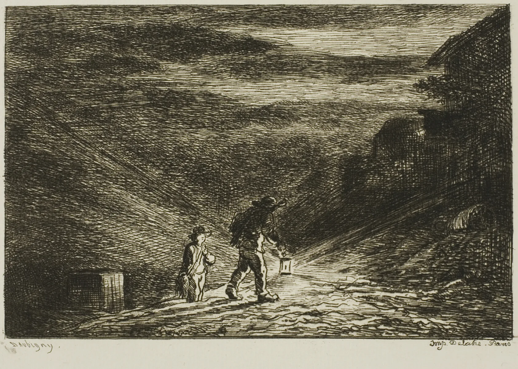 The Search for an Inn, Daubigny, 1861