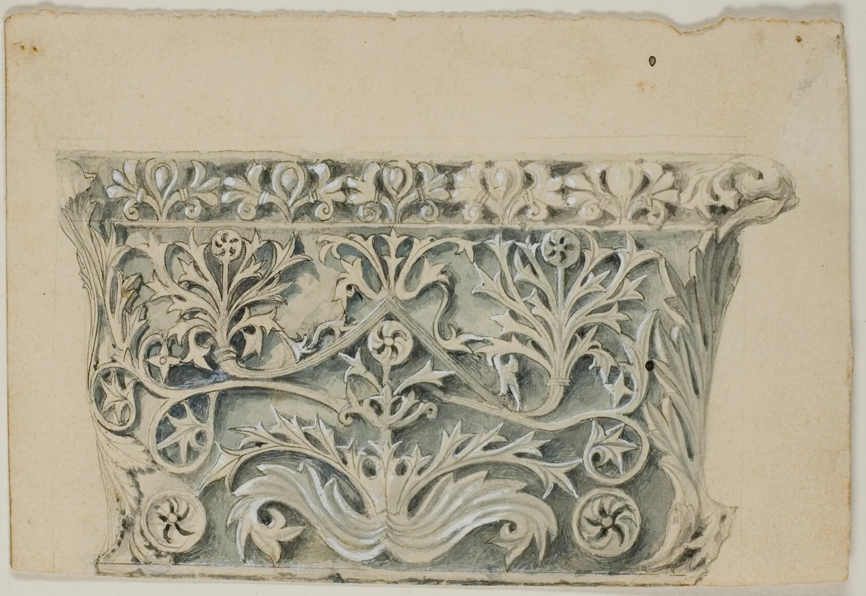 Byzantine Column Capital, Ruskin, n.d.