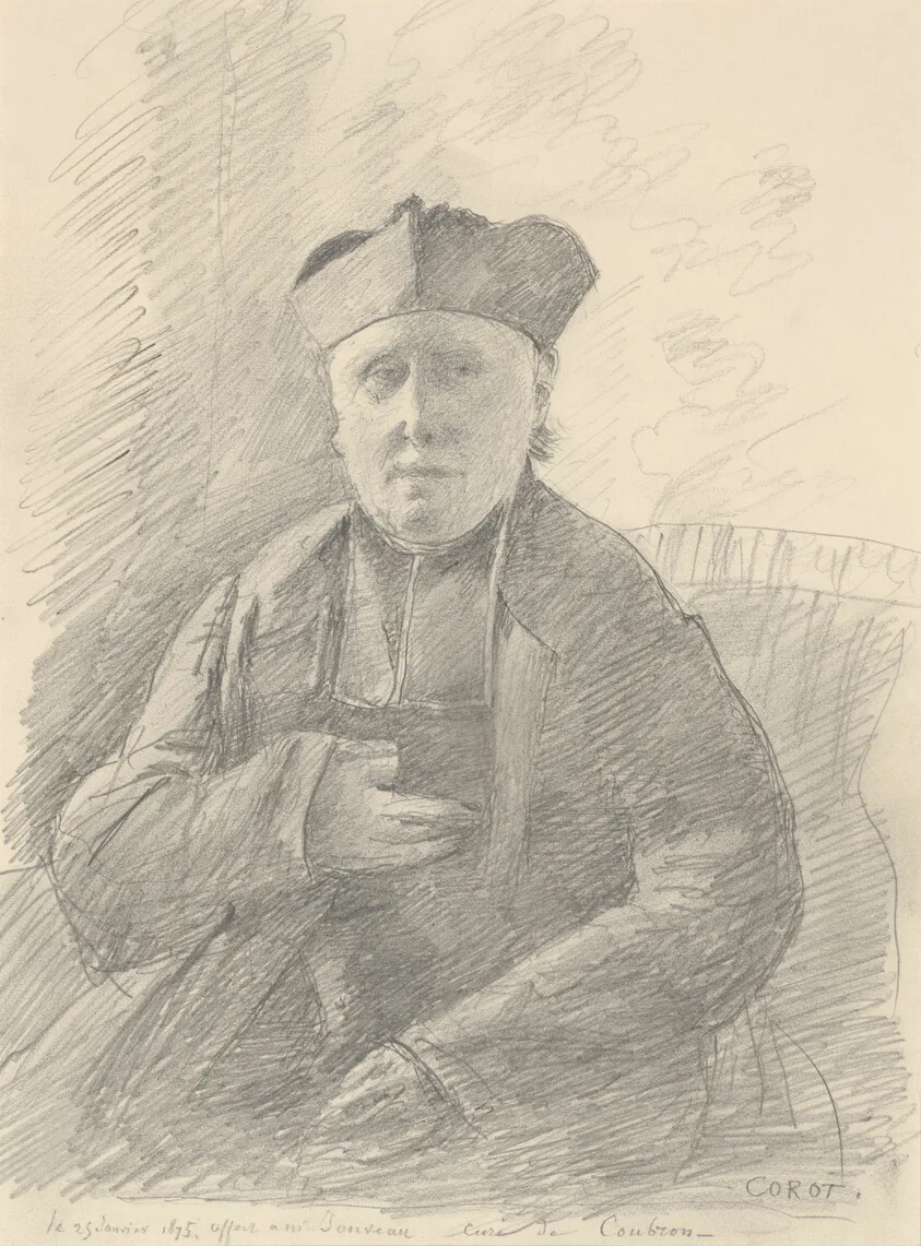 Portrait of Abbé Jouveau, Corot, 1875