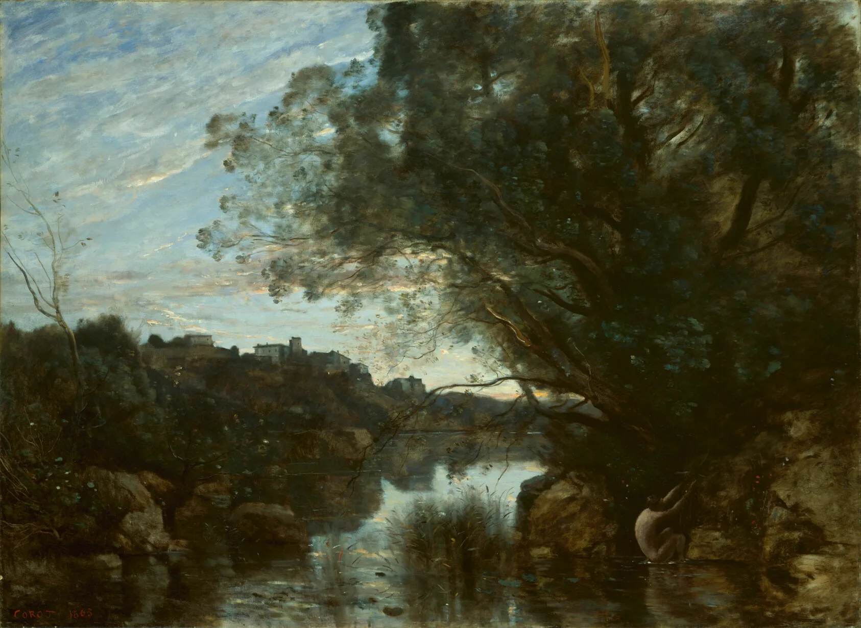 Souvenir of the Environs of Lake Nemi, Corot, 1865