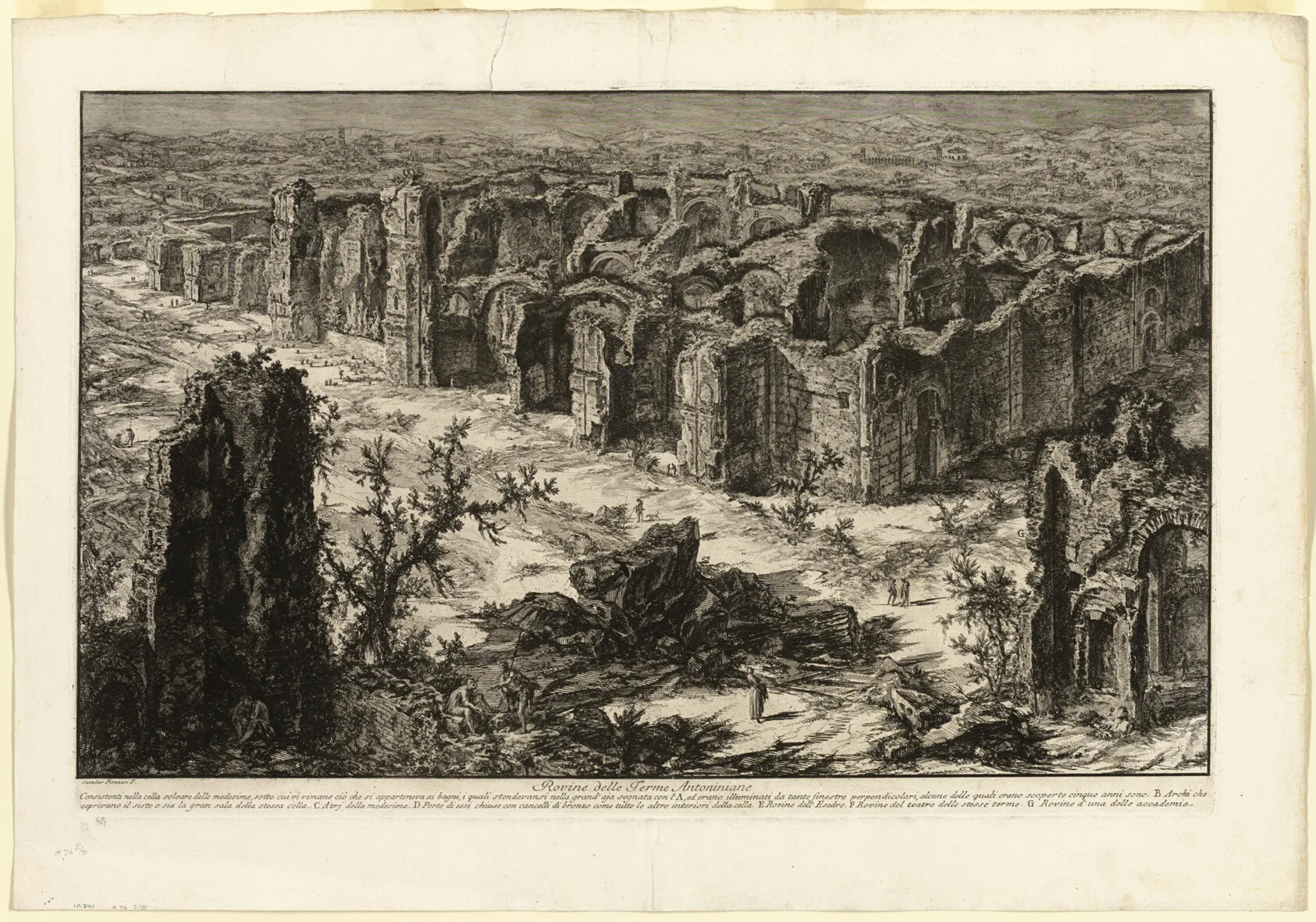 Ruins of the Antonine Baths [Baths of Caracalla], from Views of Rome, Piranesi, 1765, published 1800–07