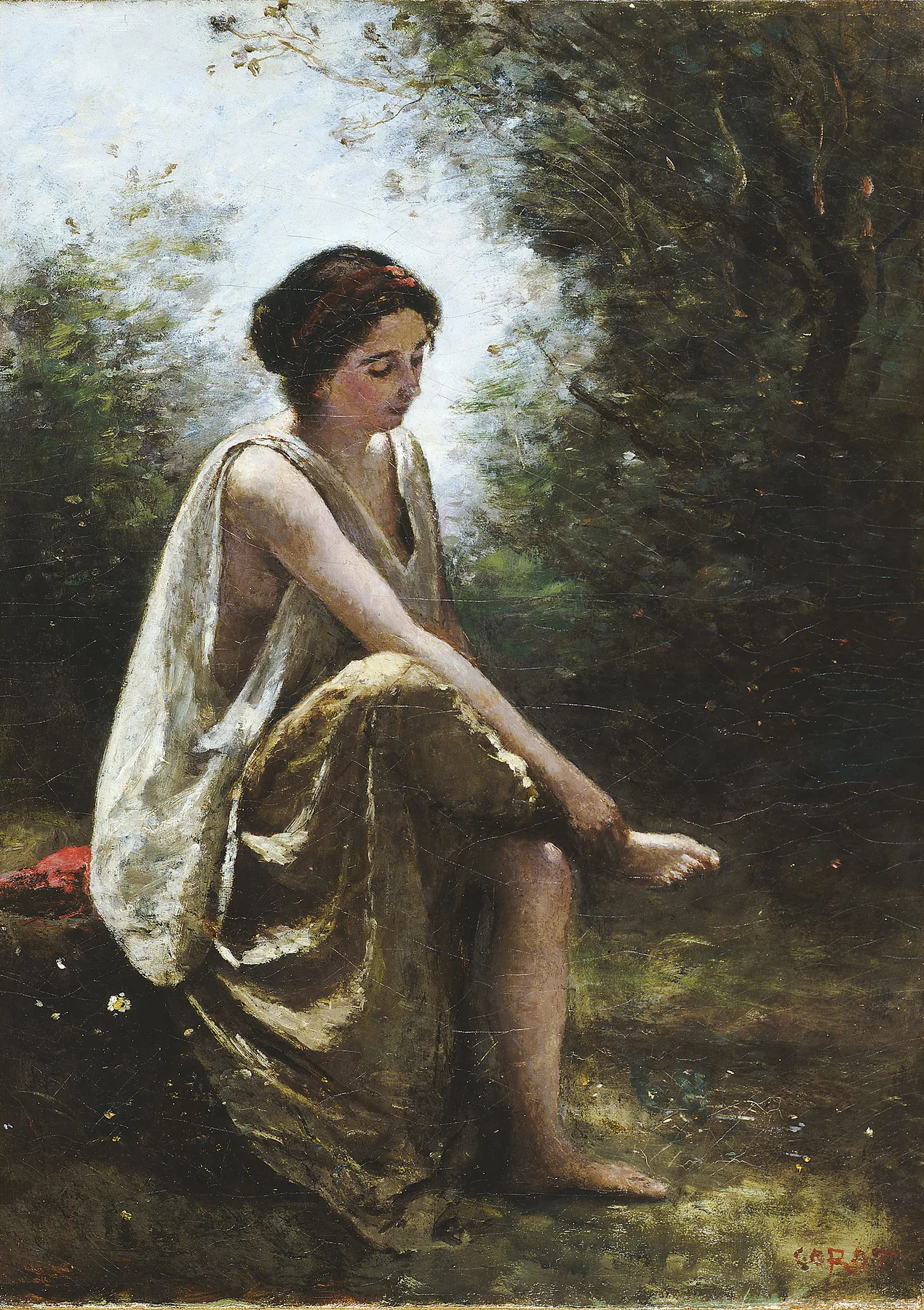Wounded Eurydice, Corot, 1868–70