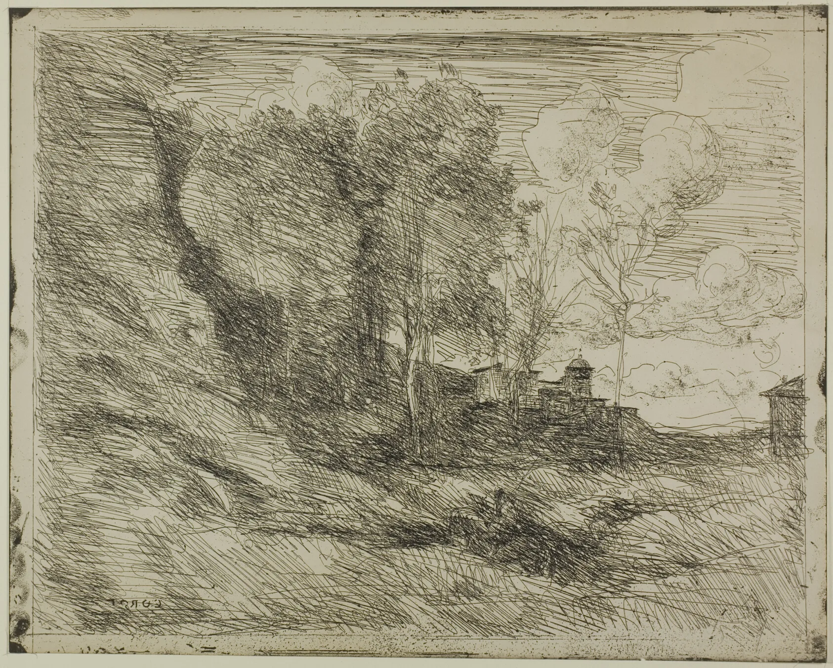 Souvenir of Ostia, Corot, 1855