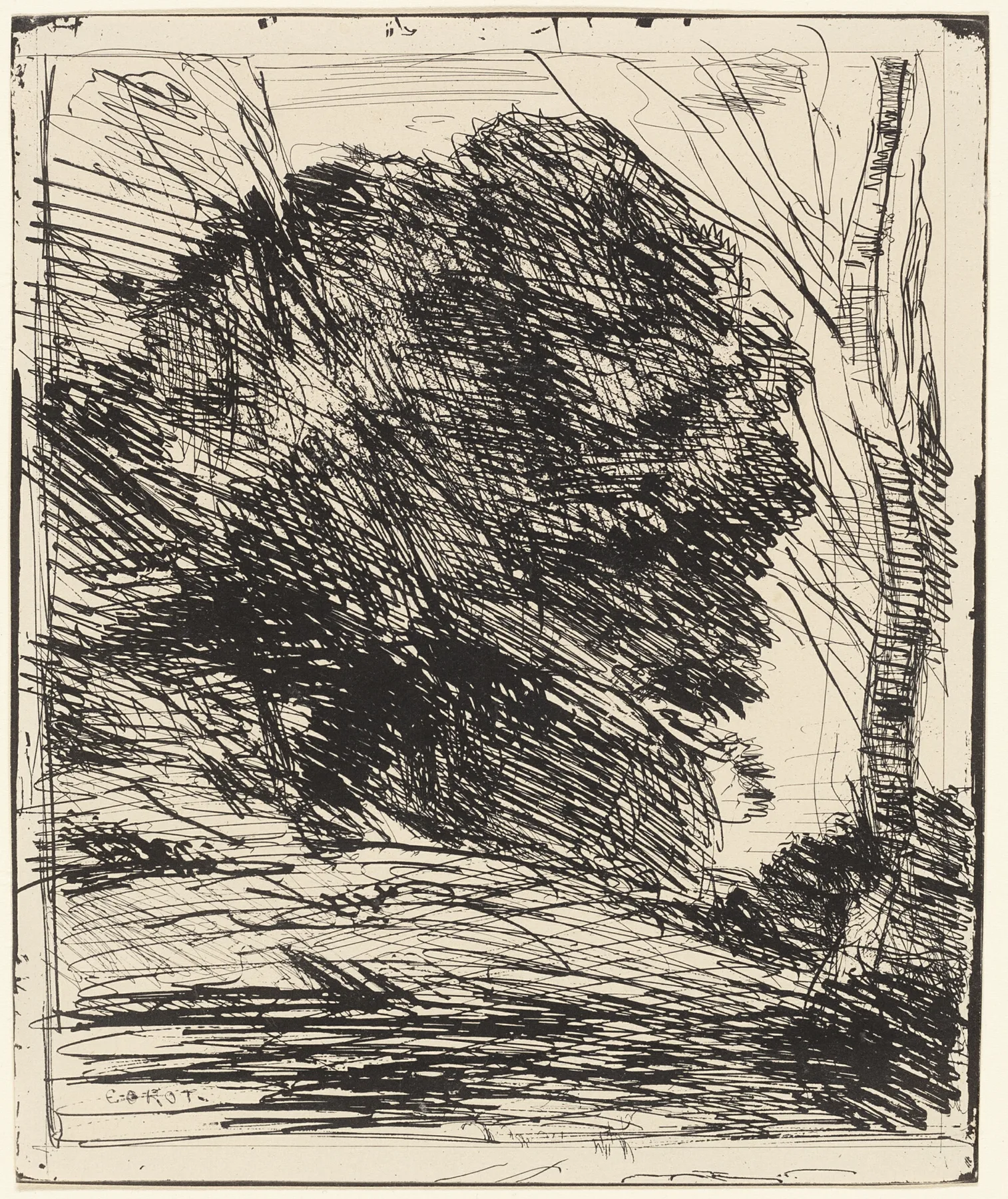 Trees on a Mountainside, Corot, 1856