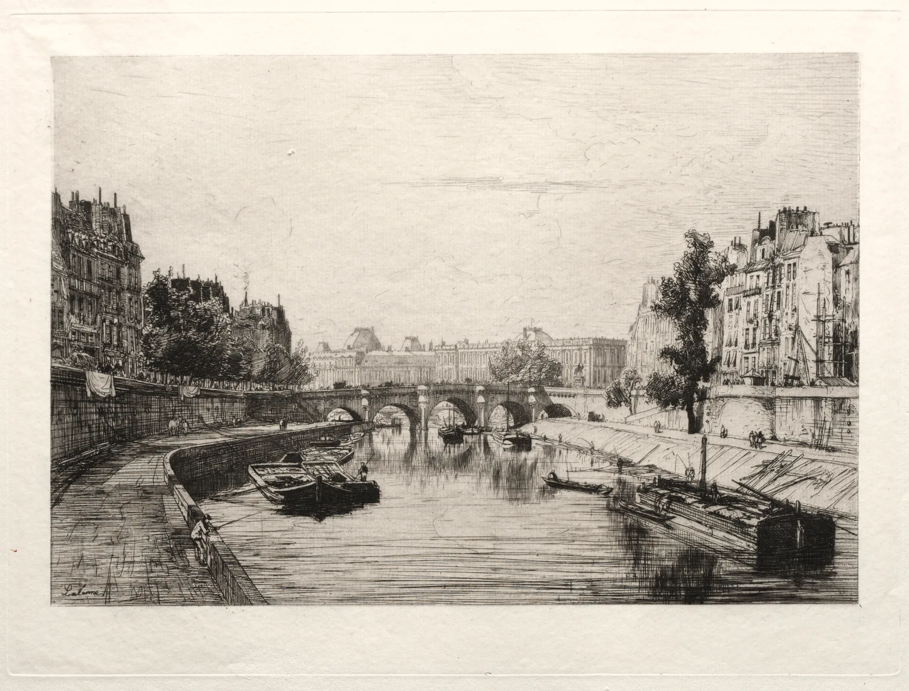 View from Pont St. Michel, Lalanne, 1865