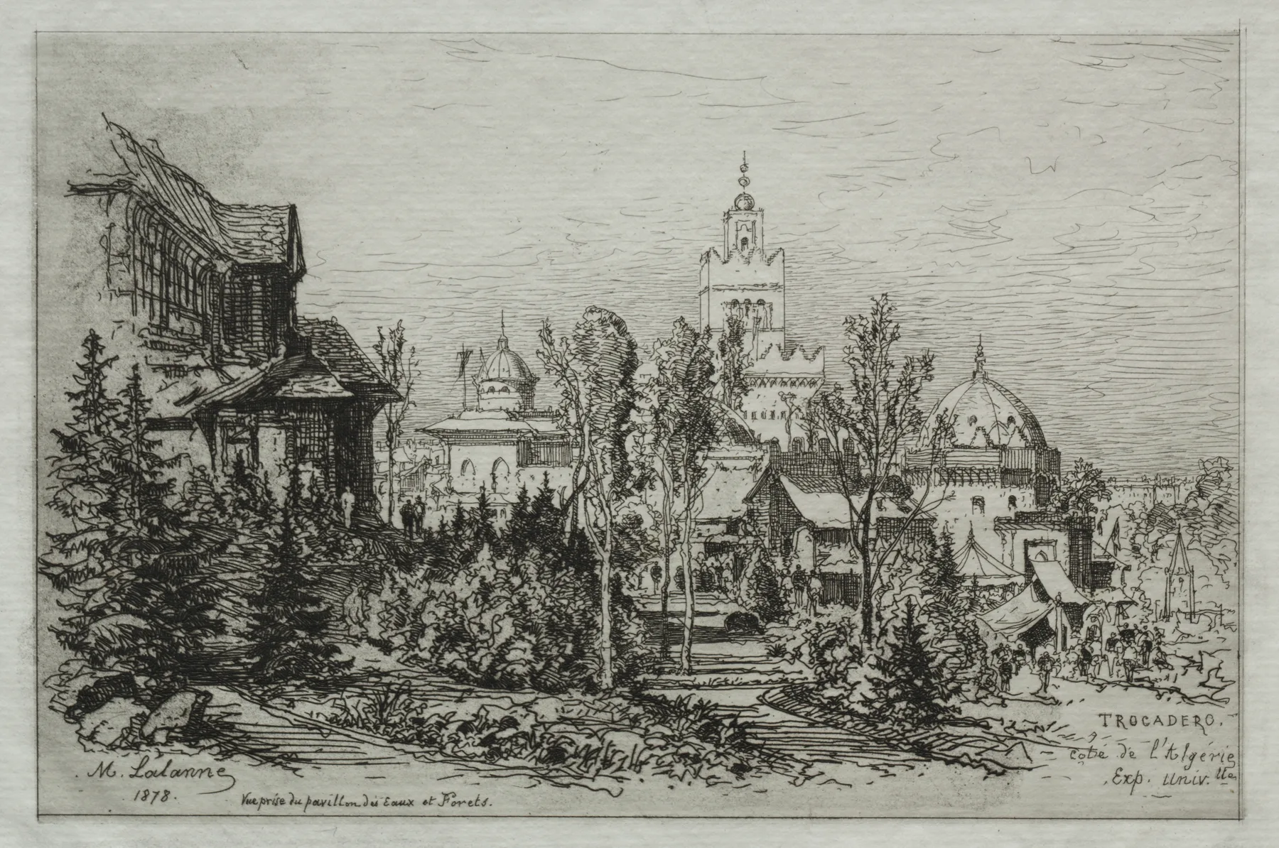 The Algerian Palace at the Trocadero, Lalanne, 1878