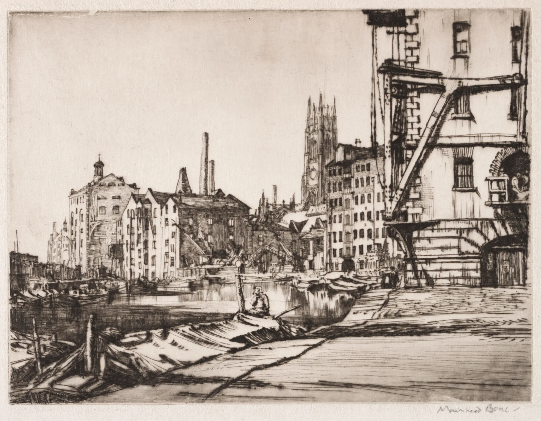 Leeds Warehouses, Muirhead Bone, 1905