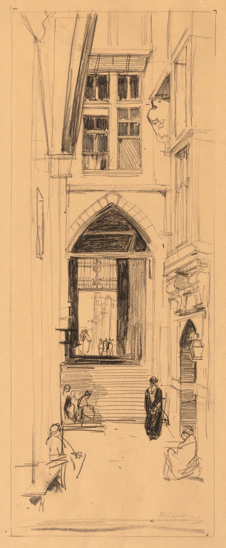 A Courtyard in Cairo, D. Y. Cameron, c. 1885–1940