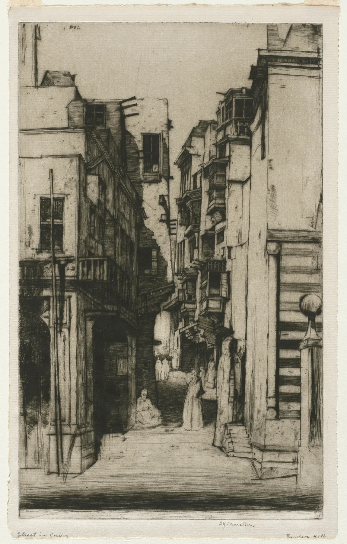 Street in Cairo, D. Y. Cameron, 1910