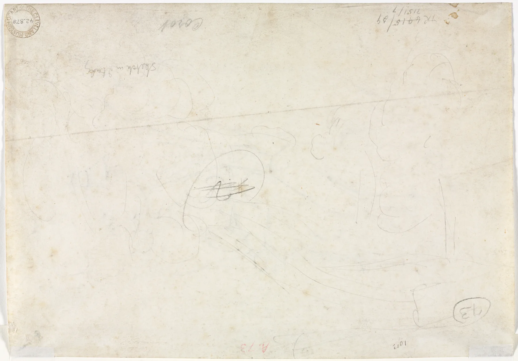 Sketch for a Landscape (verso), Corot, 1827