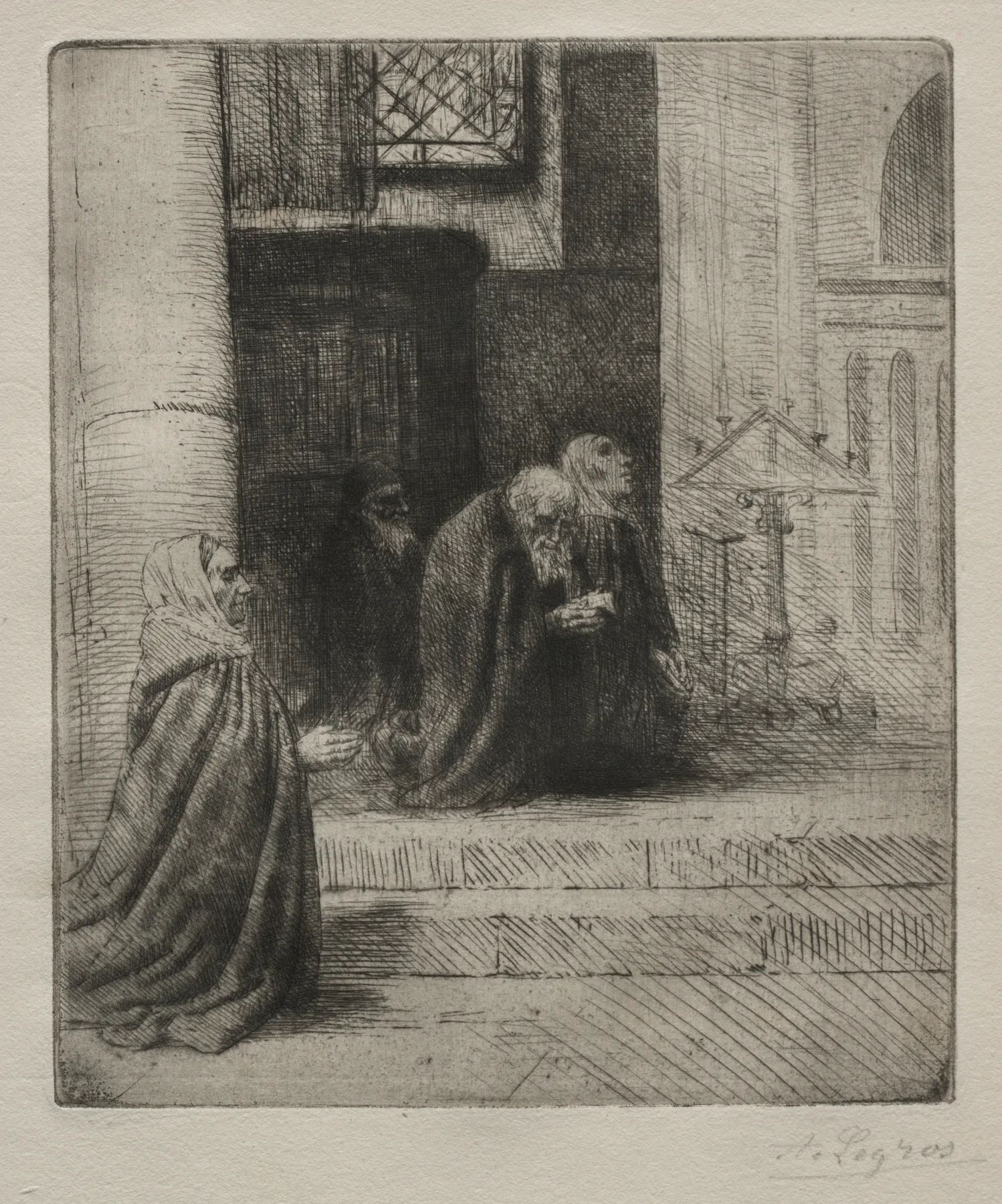 Interior of a Church, Legros, c. 1857–1911