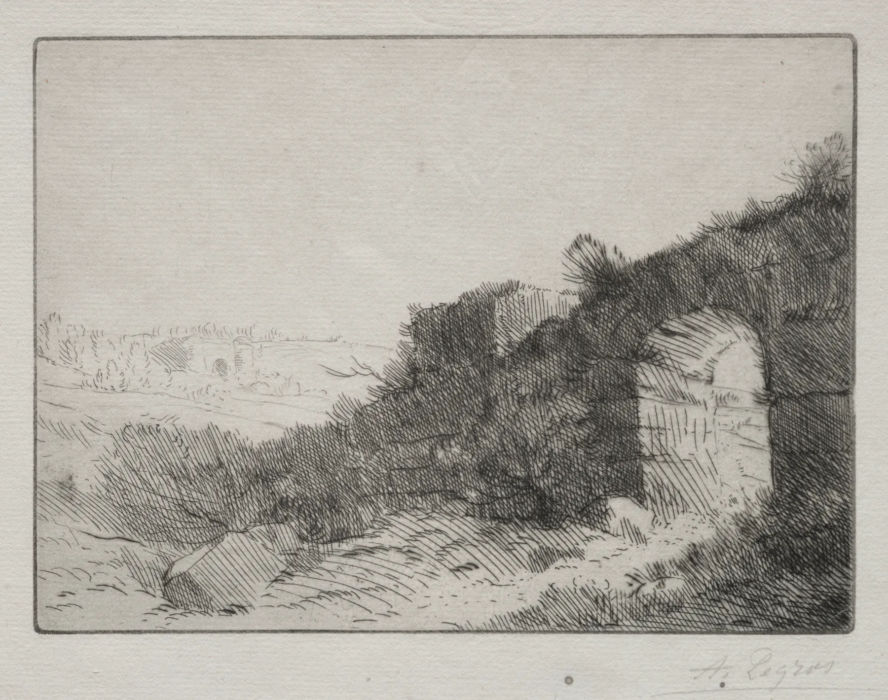 Roman Ruins, Legros, c. 1857–1911