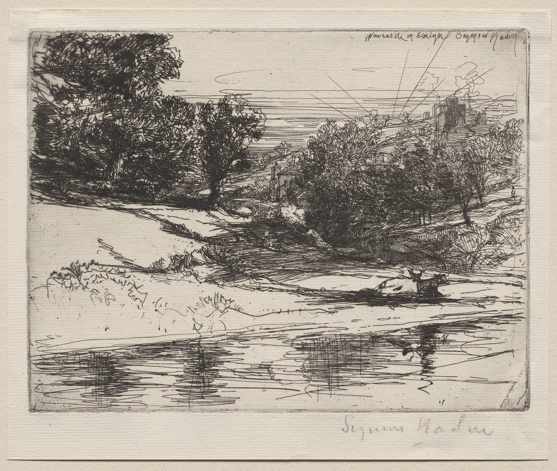 Newcastle in Emlyn, Seymour Haden, 1833–1910