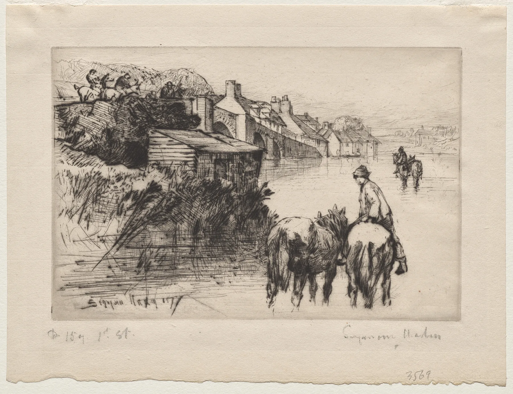 Wareham Bridge, Seymour Haden, 1877