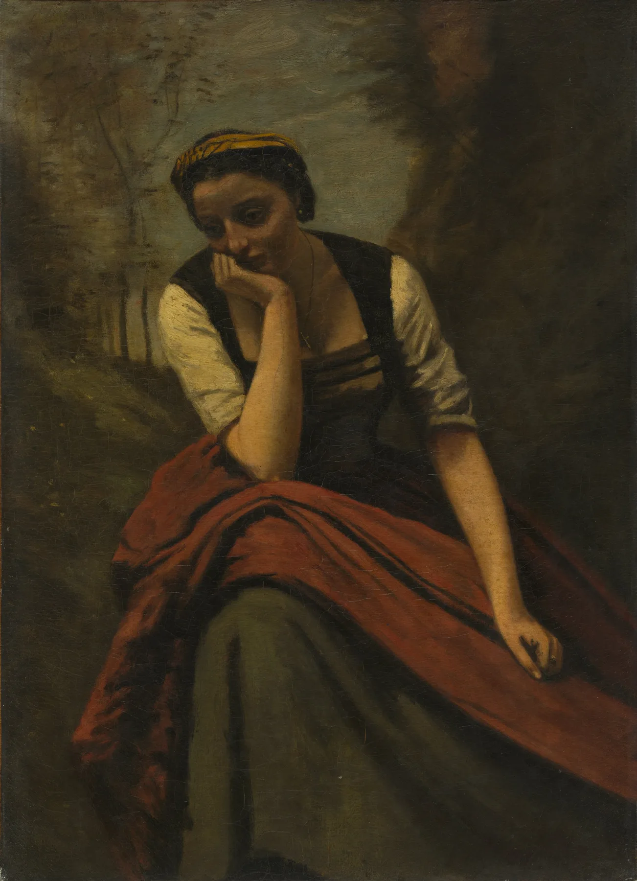 Woman Meditating, Corot, after 1868