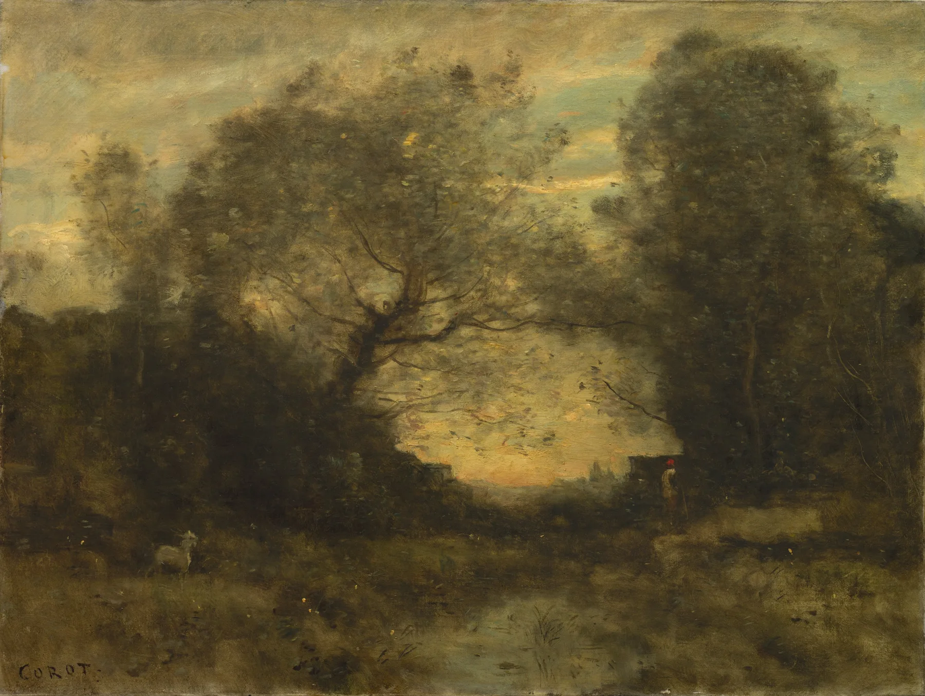 The Pond at the Entrance of the Woods, Corot, c. 1860–75