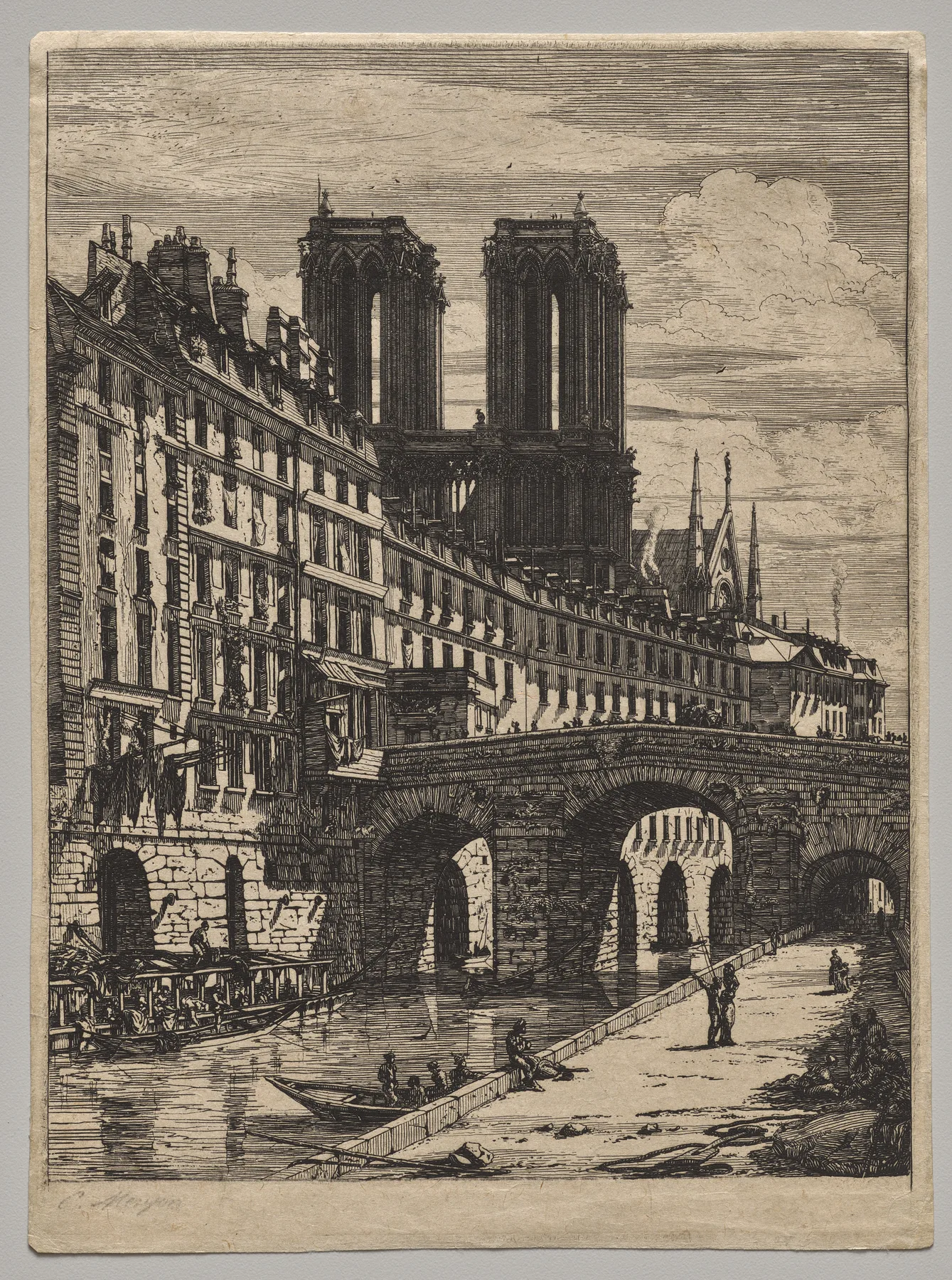 The Petit Pont, Meryon, 1850