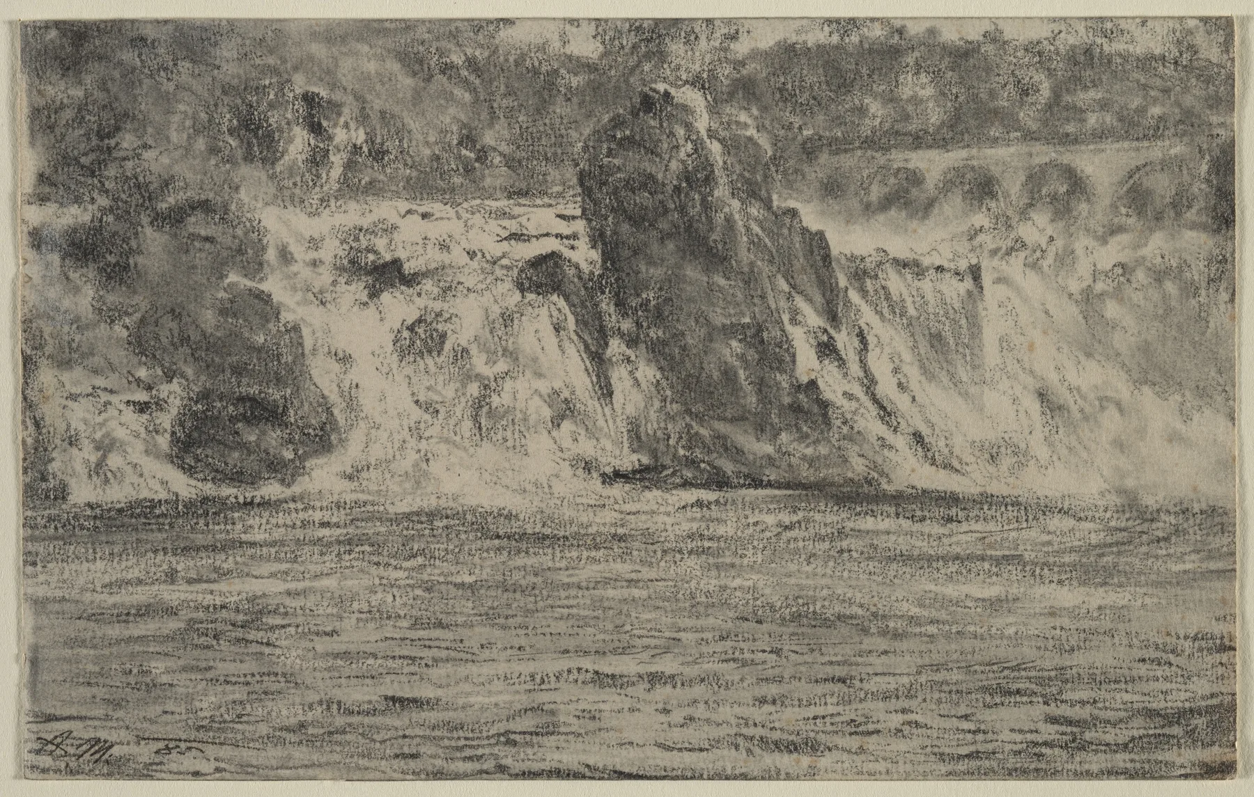 Falls of the Rhine at Schaffhausen (Rheinfall von Schaffhausen), Menzel, 1885