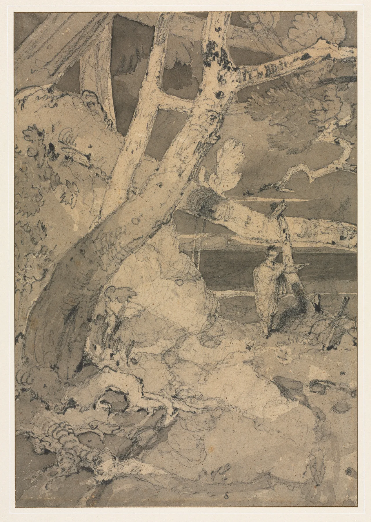 Traveler in a Woodland Landscape, Cotman, 1806