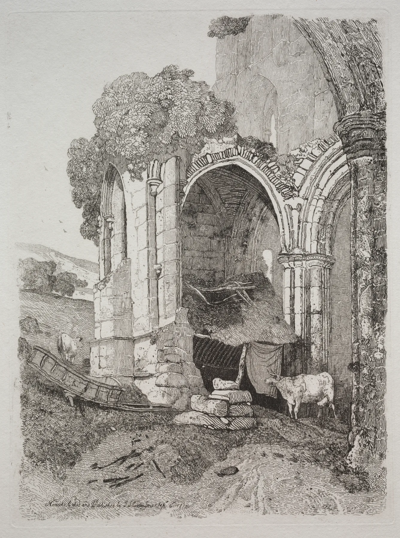 Rievaulx Abbey, Yorkshire, Cotman, 1810