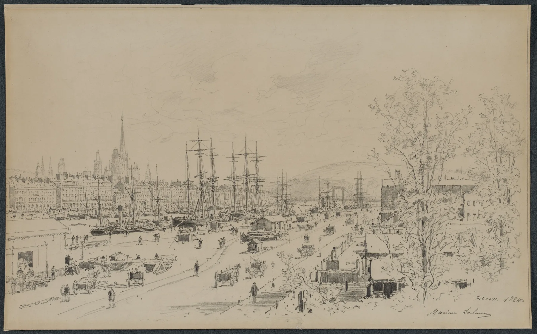 Port of Rouen, Lalanne, 1884