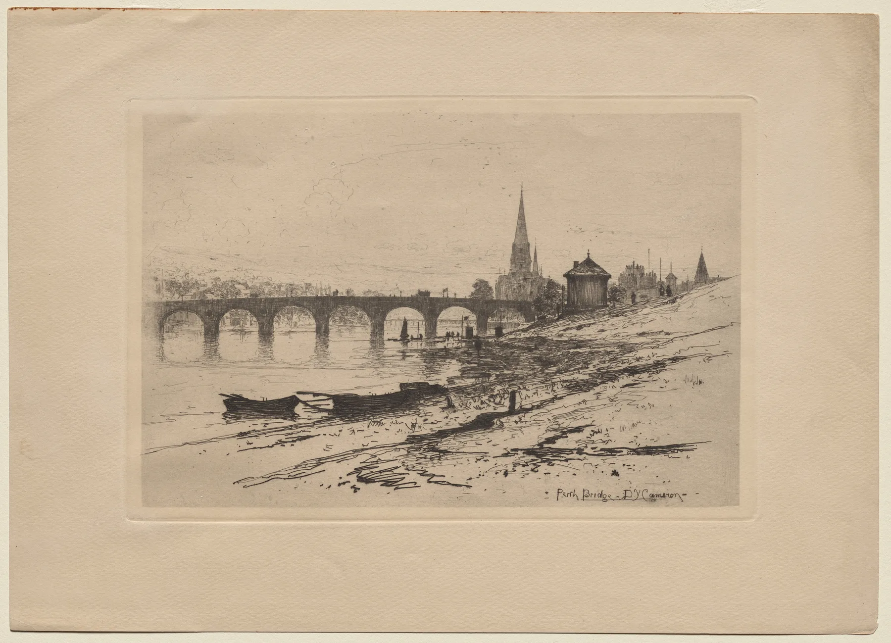 Perth Bridge, D. Y. Cameron, 1889