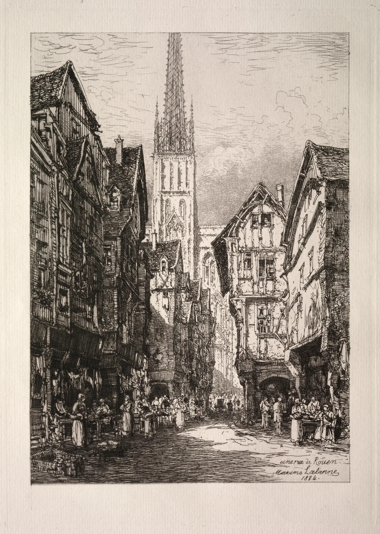A Street in Rouen, Lalanne, 1884