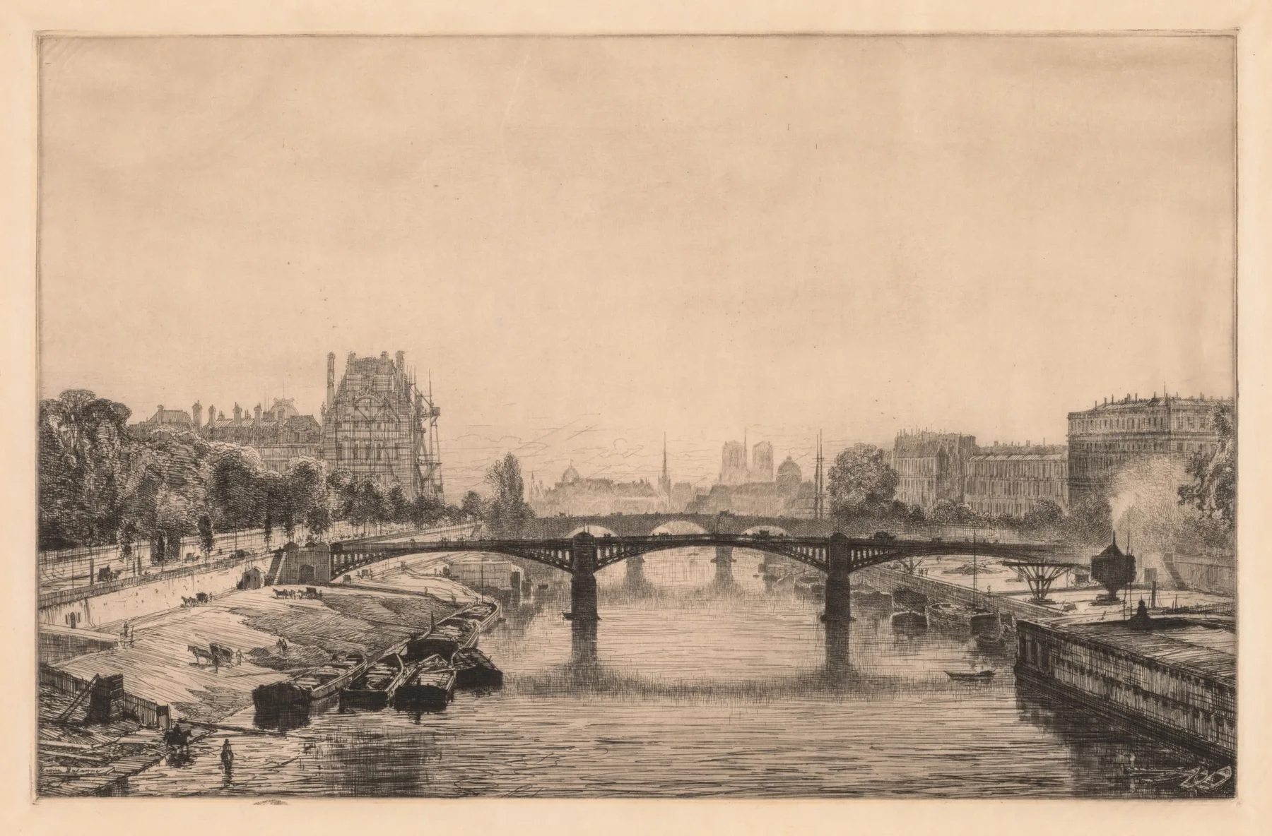 Paris, View from the Concorde Bridge, Lalanne, 1866