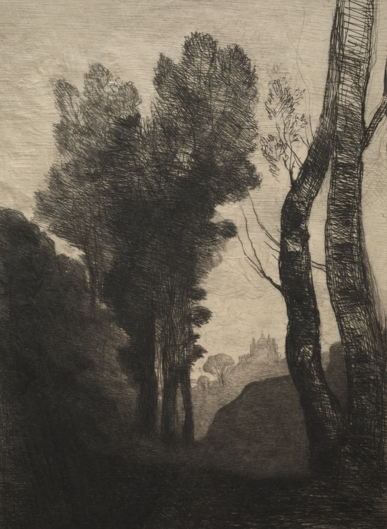 Environs of Rome, Corot, 1866