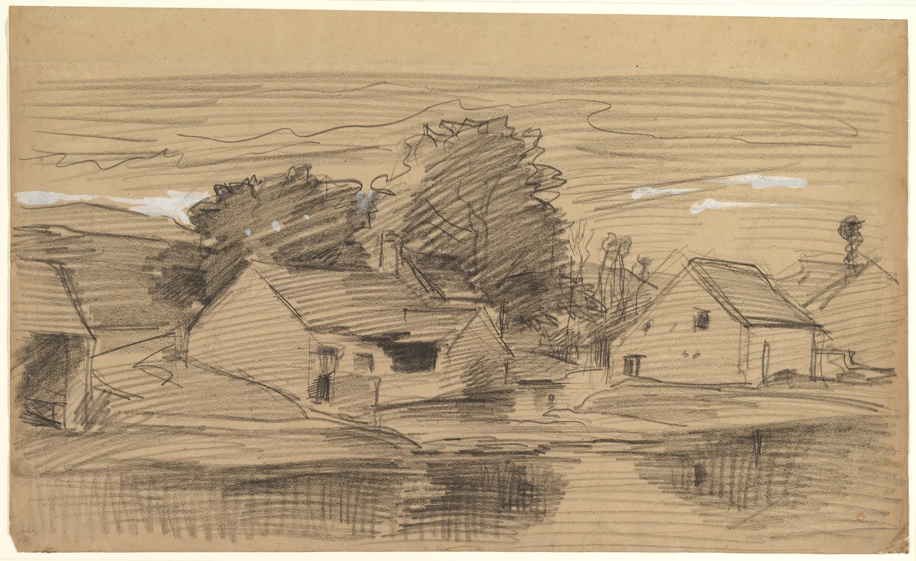 The Hamlet of Optevoz, Daubigny, ca. 1852
