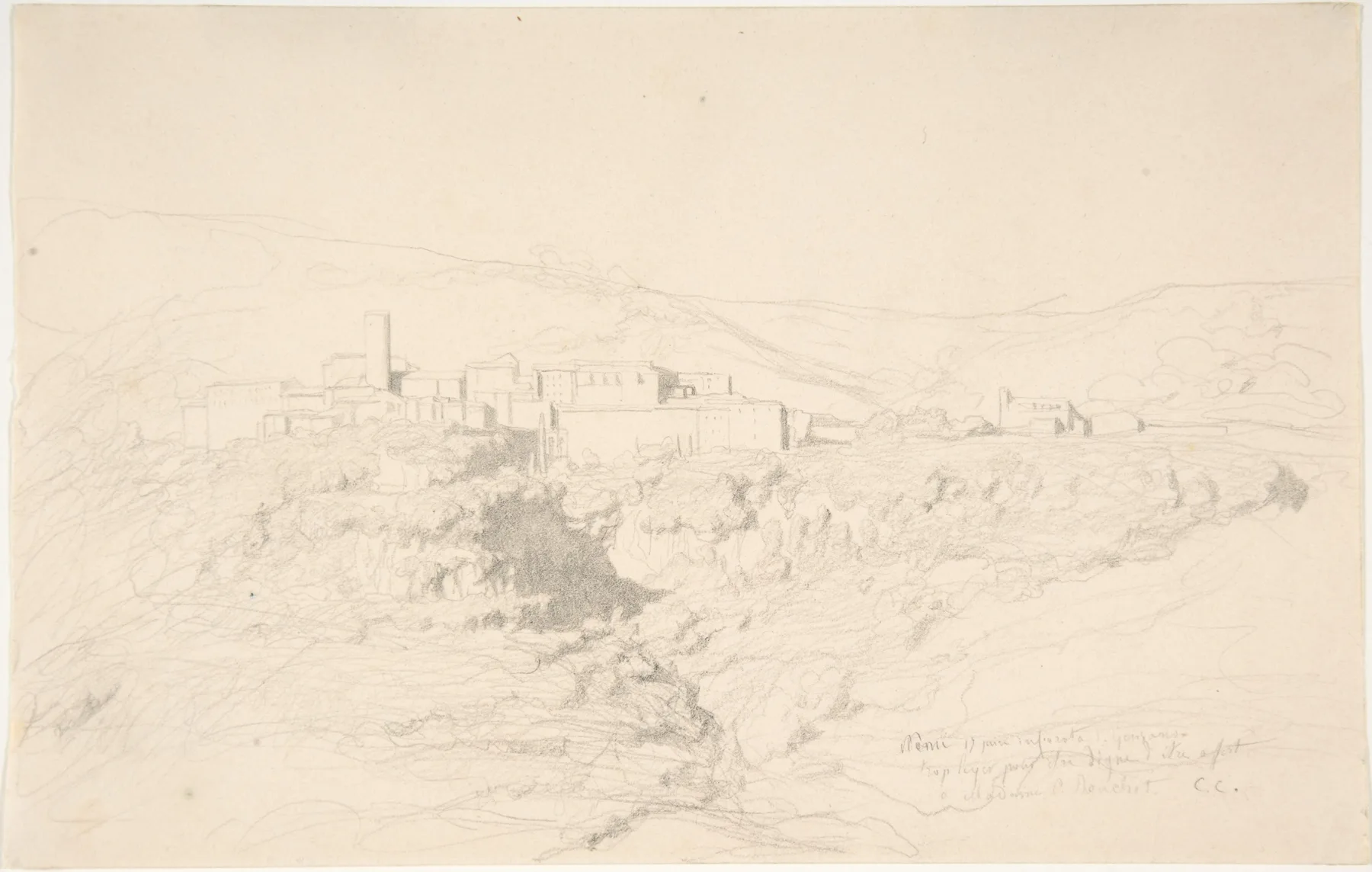 View of Nemi, Corot, 1843 or 1826