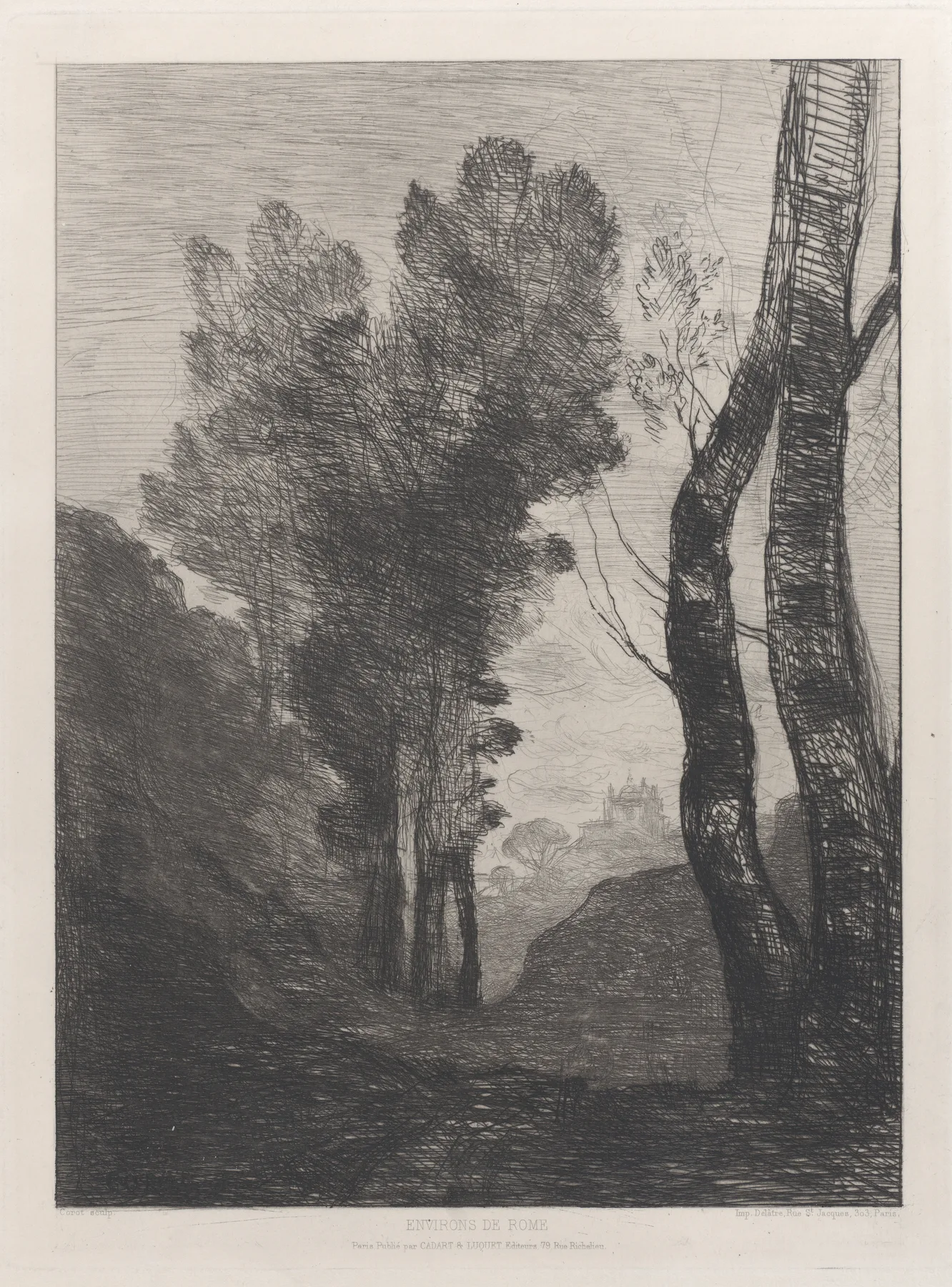 Environs de Rome, Corot, 1866