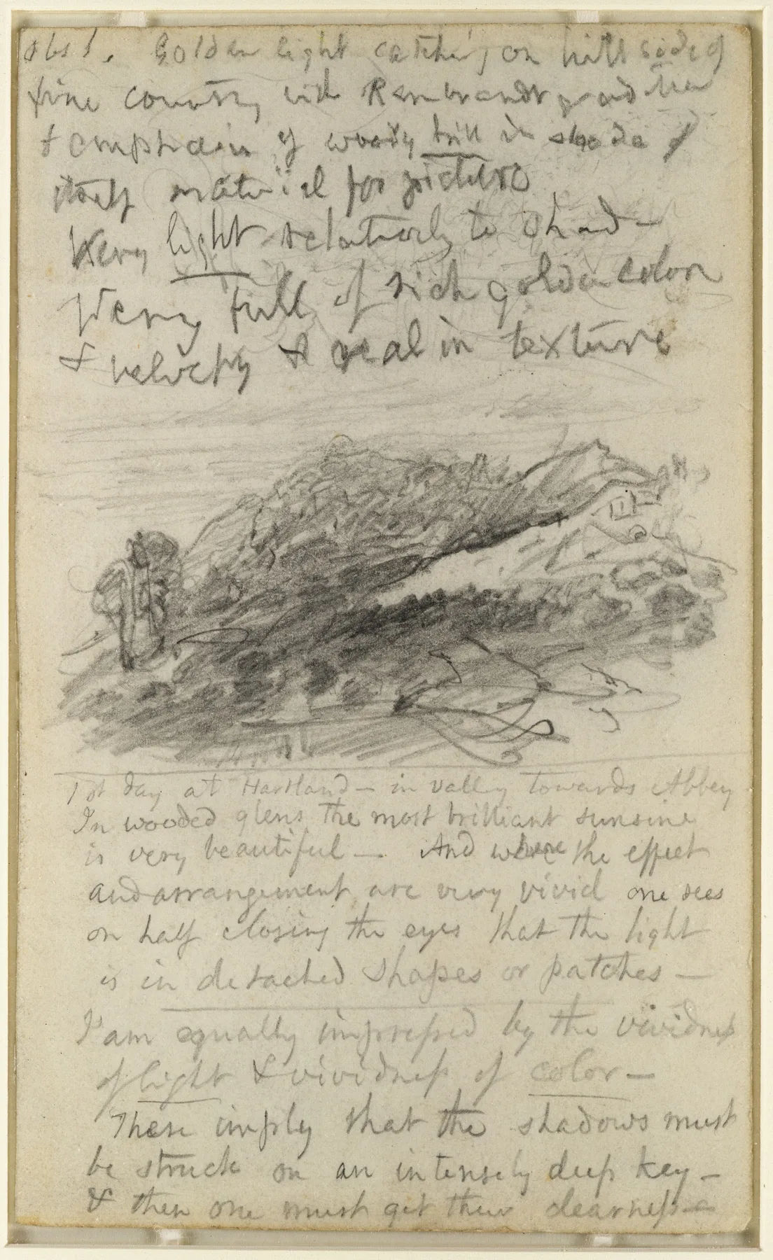 Page from a sketchbook, Palmer, ca. 1848 (?)