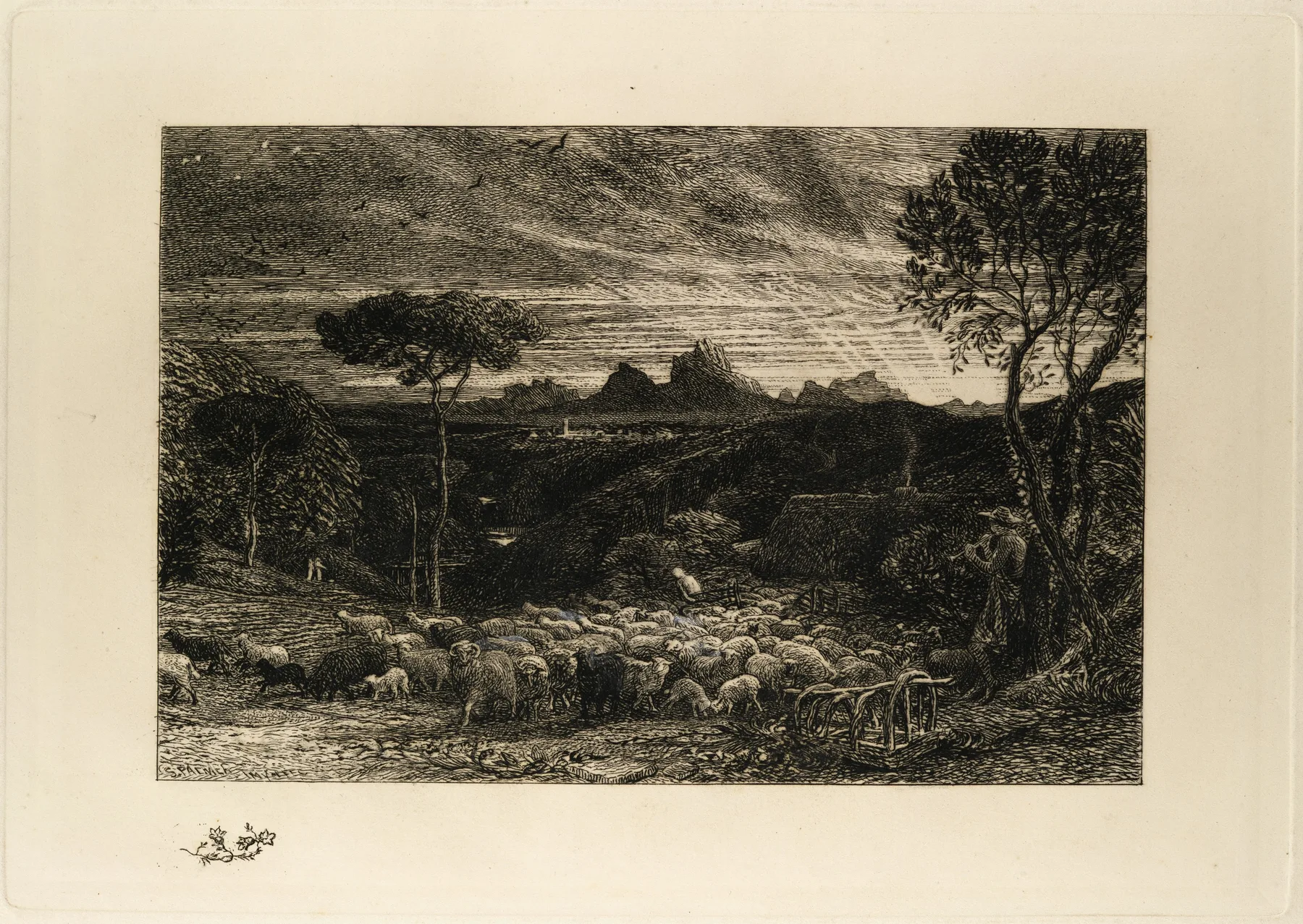 Opening the Fold, or Early Morning, Palmer, 1880